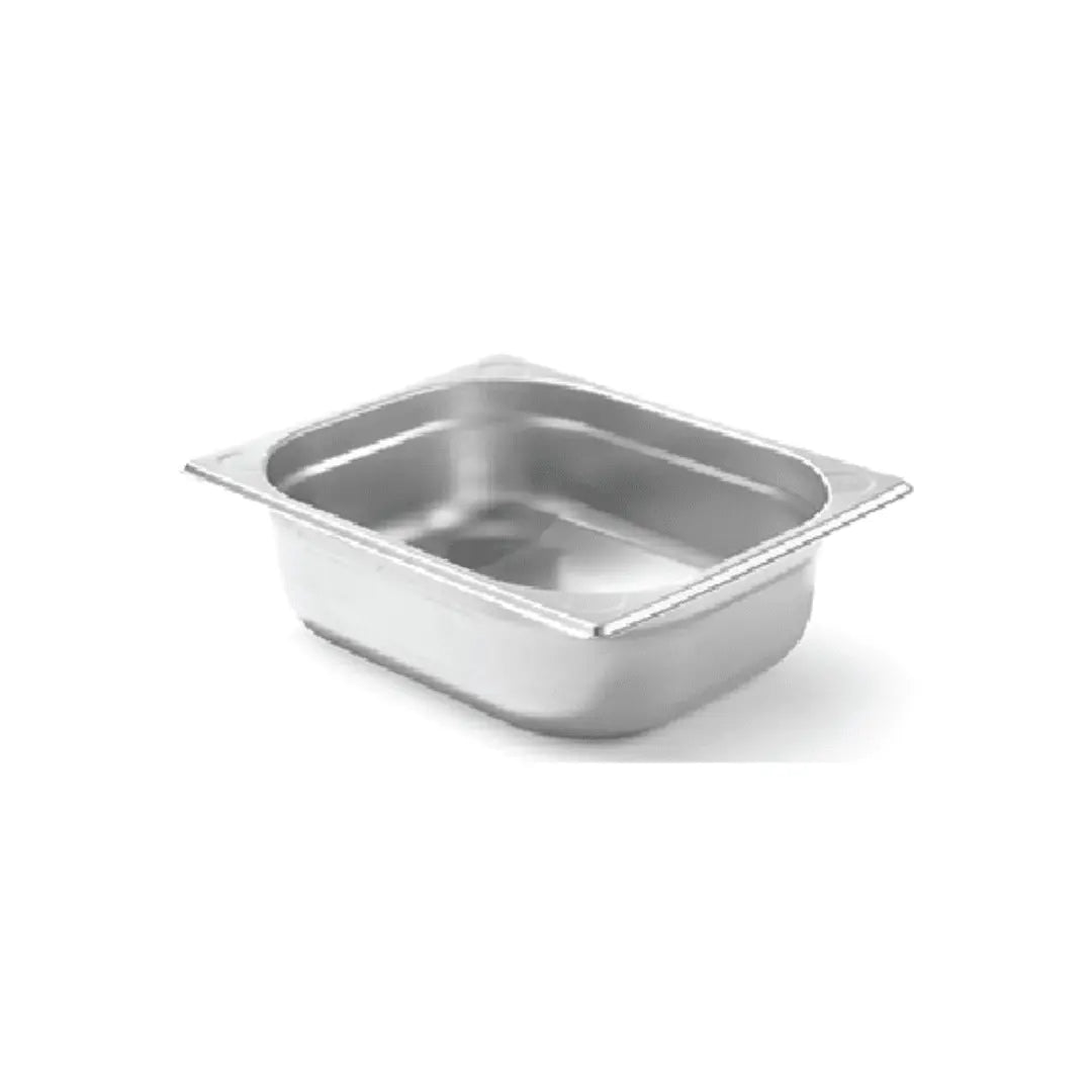 Bac Gastronorme En Acier Inoxydable 2/4x100 – Dimensions 162x530 Mm, Pour Restauration, Buffet, Réfrigérateur