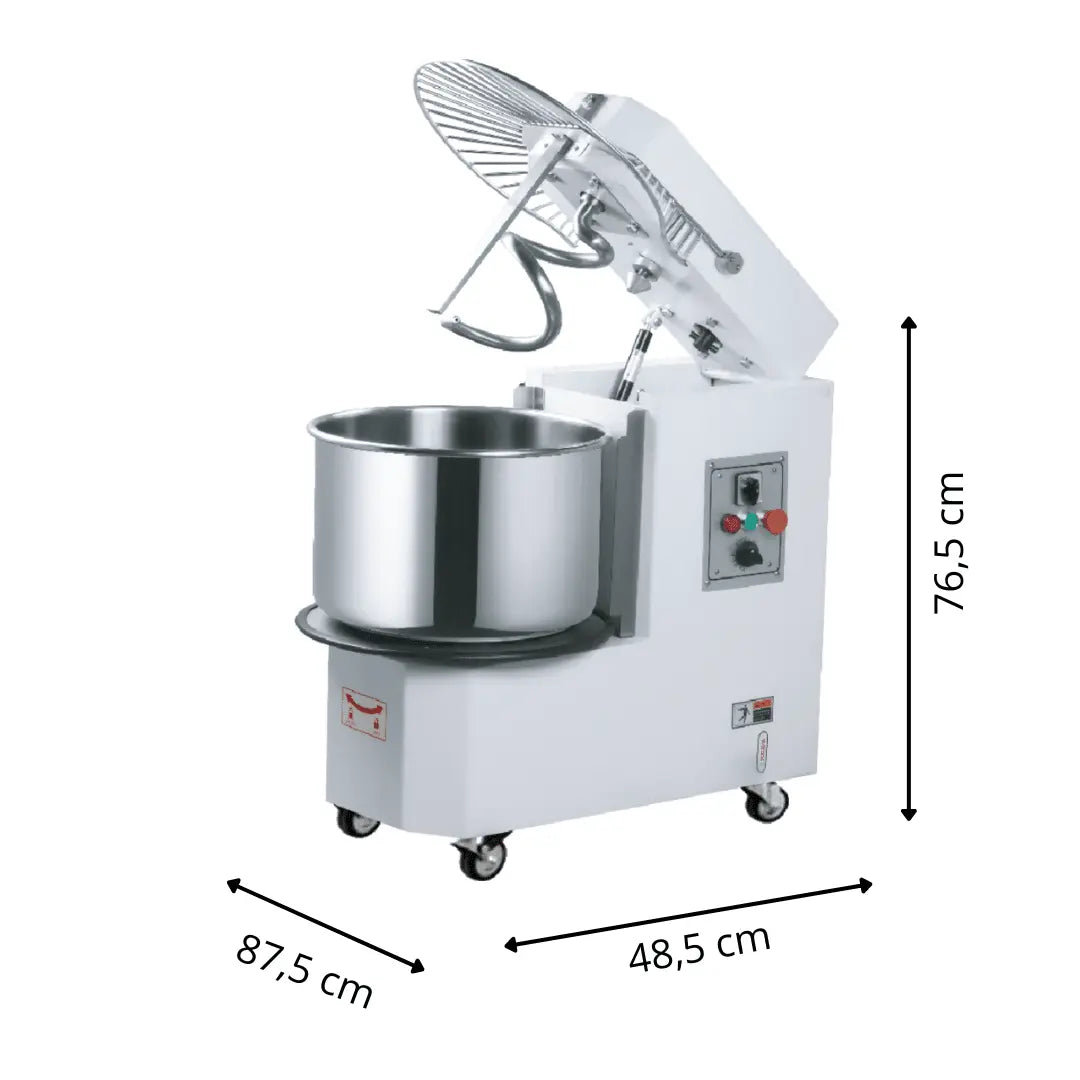 Pétrin à Tête Relevable - 40Litres/ 35 Kg - 2 Vitesse - Cuve Extractible Parinox