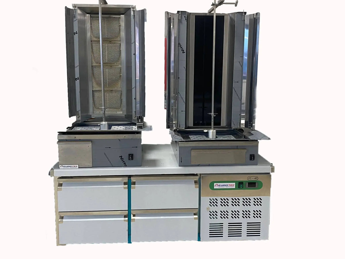 Soubassement Réfrigéré 4 Tiroirs TOP - Profondeur 700 mm Parinox