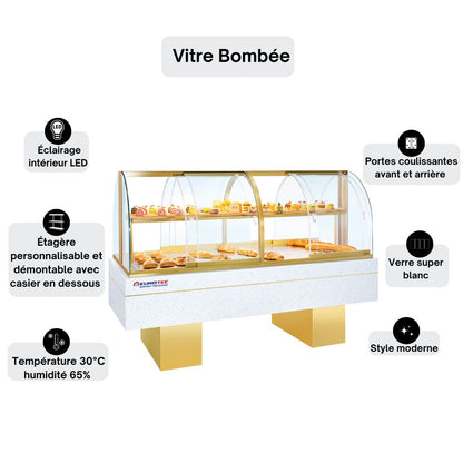 Vitrine Ouverte - Vitre Bombée