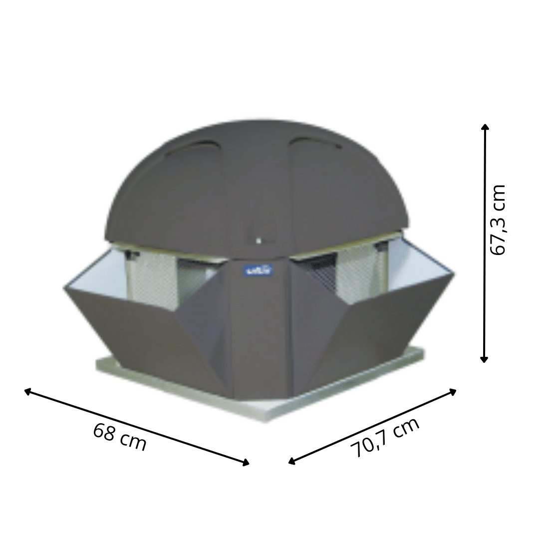 Tourelle d'Extraction Jet Vertical - Norme 400°/2h à 3700m³/h