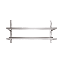 Étagère Murale en Inox 2 Niveaux - 1000x300x600 mm