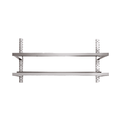 Étagère Murale en Inox 2 Niveaux - 1000x300x600 mm