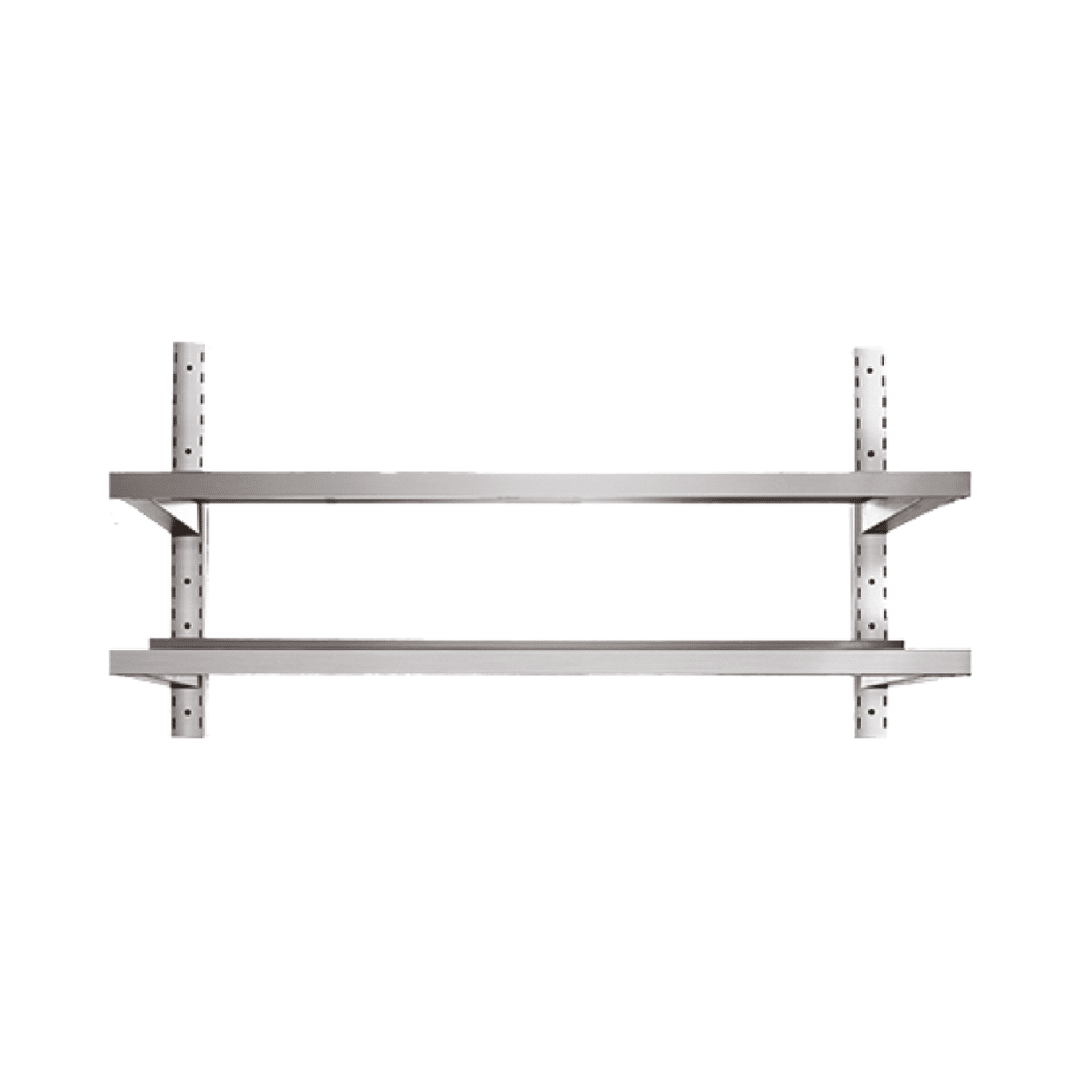 Étagère Murale en Inox 2 Niveaux - 1200x400x600 mm