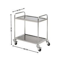 Chariot en Inox 2 Niveaux  - 1000x500x940 mm