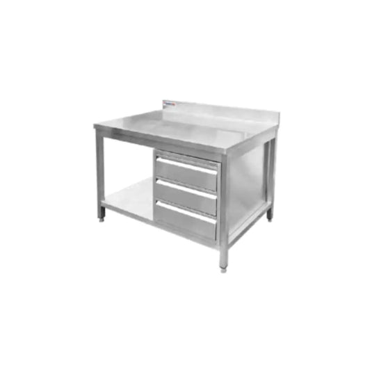 Bloc Tiroir en Inox pour Table - 550x660x850 mm Parinox