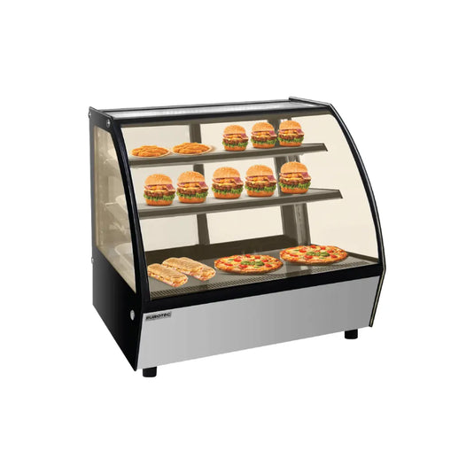 Vitrine Chauffante Ventilée - Largeur 700 mm - Vitre Bombée Parinox