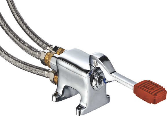 Valve à pédale unique - dim 248.5 x 88.5 x 87 mm Parinox