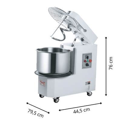 Pétrin à Tête Relevable - 30Litres/ 22 Kg - 2 Vitesse - Cuve Extractible