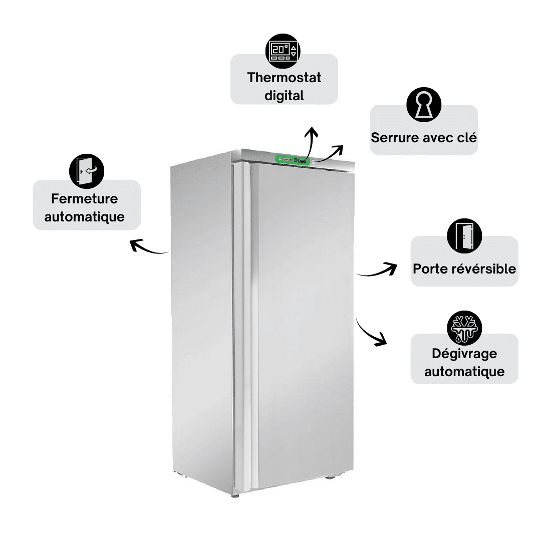 Armoire Réfrigérée 1 Porte - 775 x 735 x 1870 mm - Négative