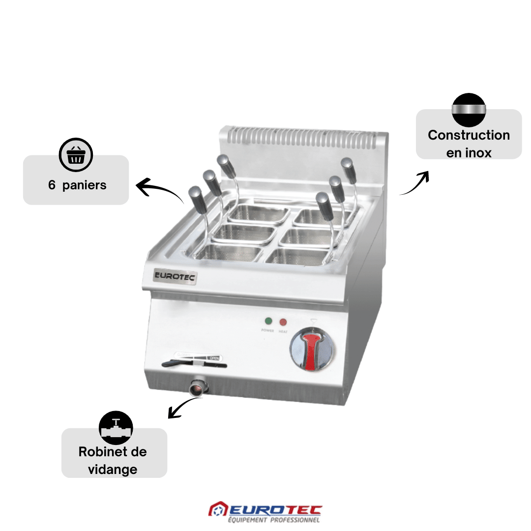 Cuiseur de Pâtes Electrique à Poser - 06 Paniers