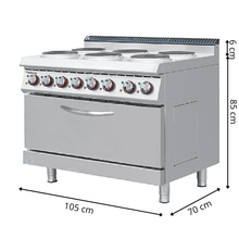 Cuisinière 6 Feux Électrique sur Four