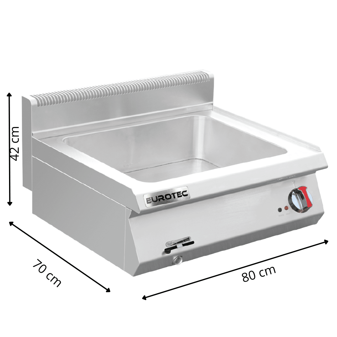 Bain Marie en Inox Electrique à Poser - 800 x 700 x 420 mm