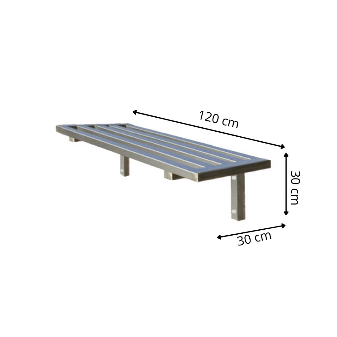 Étagère Barreaudée en Inox - 1200x300x300 mm