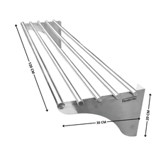 Étagère Barreaudée en Inox Tube Rond - 1200x300x200 mm