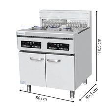 Friteuse Haut Rendement Électrique avec 2 Cuve - 4x18 Litres