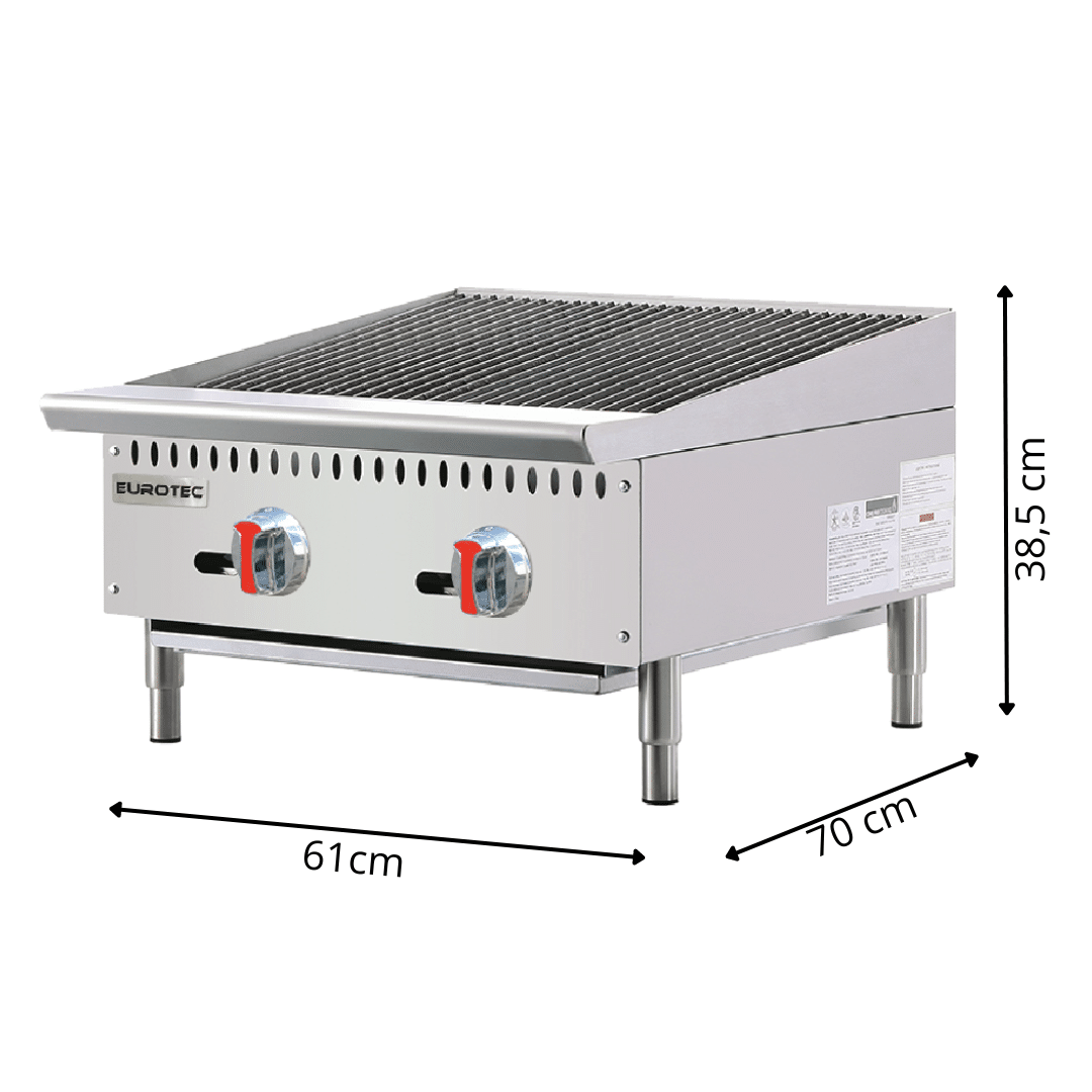 Grillade Charcoal Haut Débit Avec 2 Feux