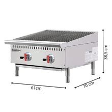 Grillade Charcoal Haut Débit Avec 2 Feux