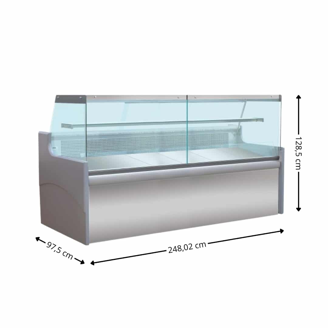 Vitrine Boucherie - Largeur 2480 mm