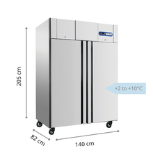 Armoires Réfrigérée PRESTIGE - Avec 2 Portes Pleines-1220 L- positives