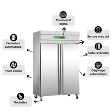 Armoire Réfrigérée 2 Portes - 1480 x 810 x 2010 mm - Négative