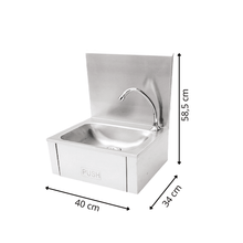 Lave Mains en Inox - 400x340x585 mm