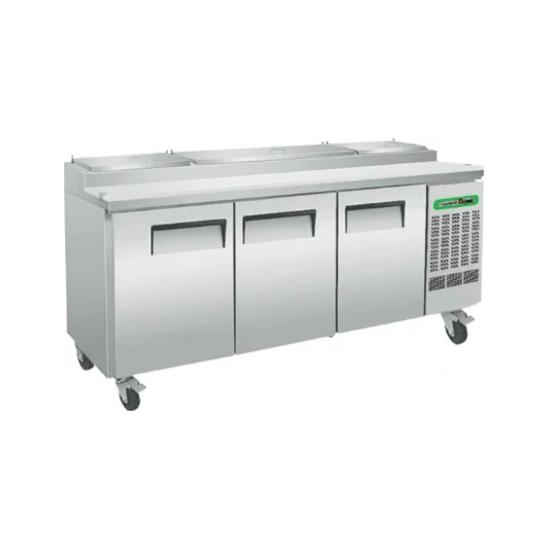 Table à Pizza avec Kit Intégré 3 Portes 874 L Parinox