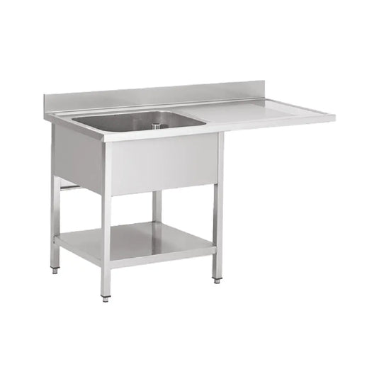 Plonge PLV 1 Évier Avec Égouttoir à Droite - 1200x700x850 mm Parinox