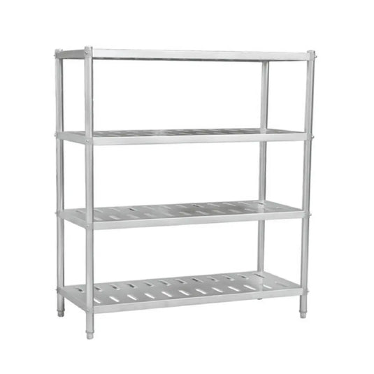Rayonnage en Inox 4 Niveaux Performés - 2000x500x1800 mm Parinox