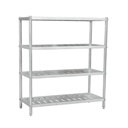Rayonnage en Inox 4 Niveaux Performés - 1000x500x1800 mm