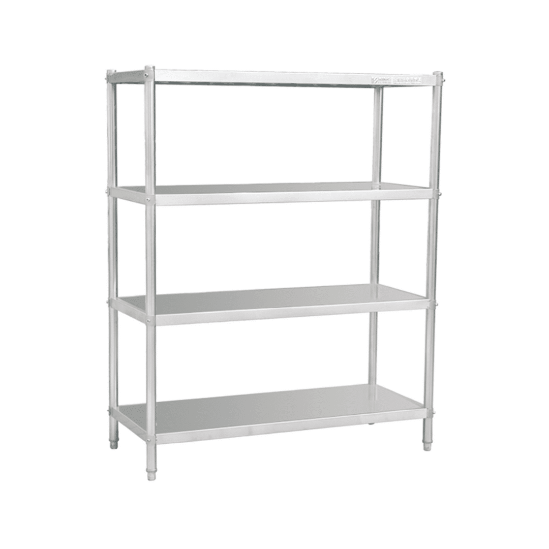 Rayonnage en Inox 4 Niveaux Pleins - 2000x500x1800 mm
