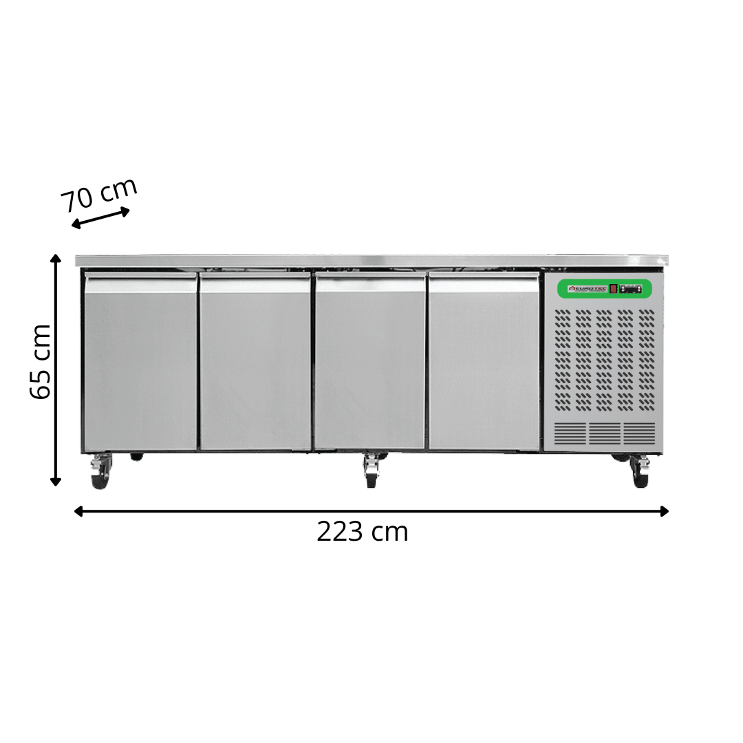 Soubassement Réfrigéré 4 Portes TOP - Profondeur 700 mm