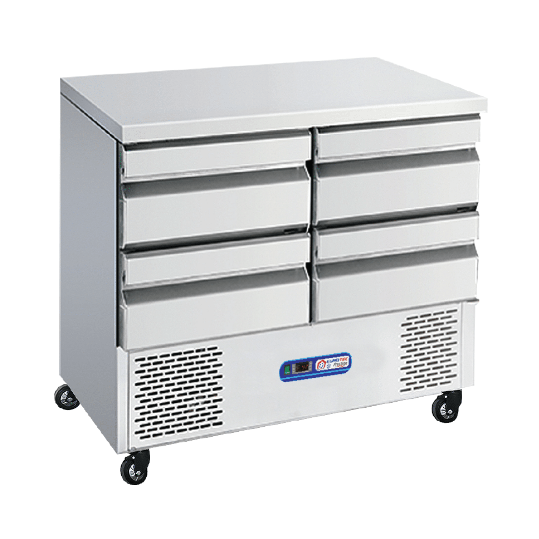 Table Réfrigérée Compact Avec 4 Tiroirs PRESTIGE - Profondeur 700