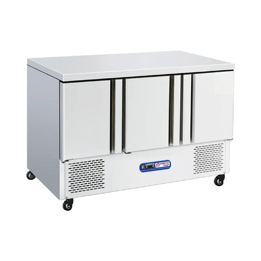 Table Réfrigérée 3 Portes Compacte PRESTIGE- Largeur 1360 mm Parinox