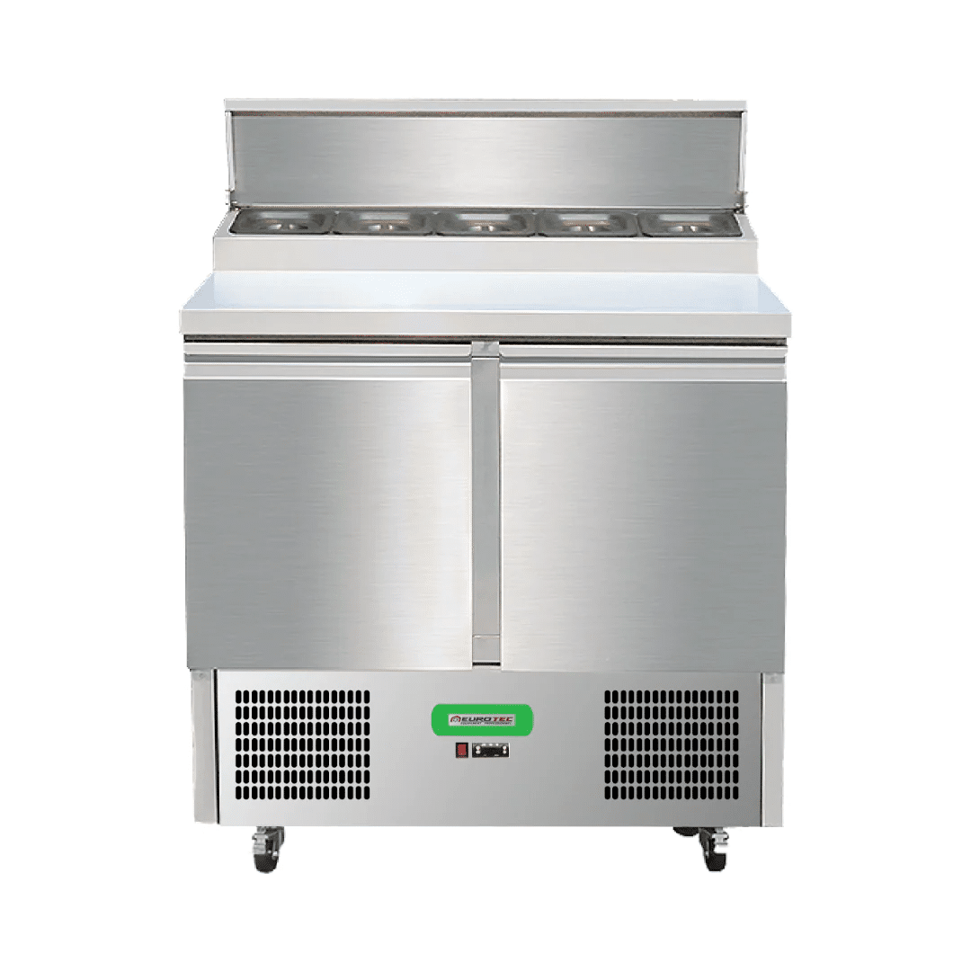 Saladette Réfrigérée Compacte 2 Portes TOP- Avec Plan de Travail Inox de Profondeur 700 mm