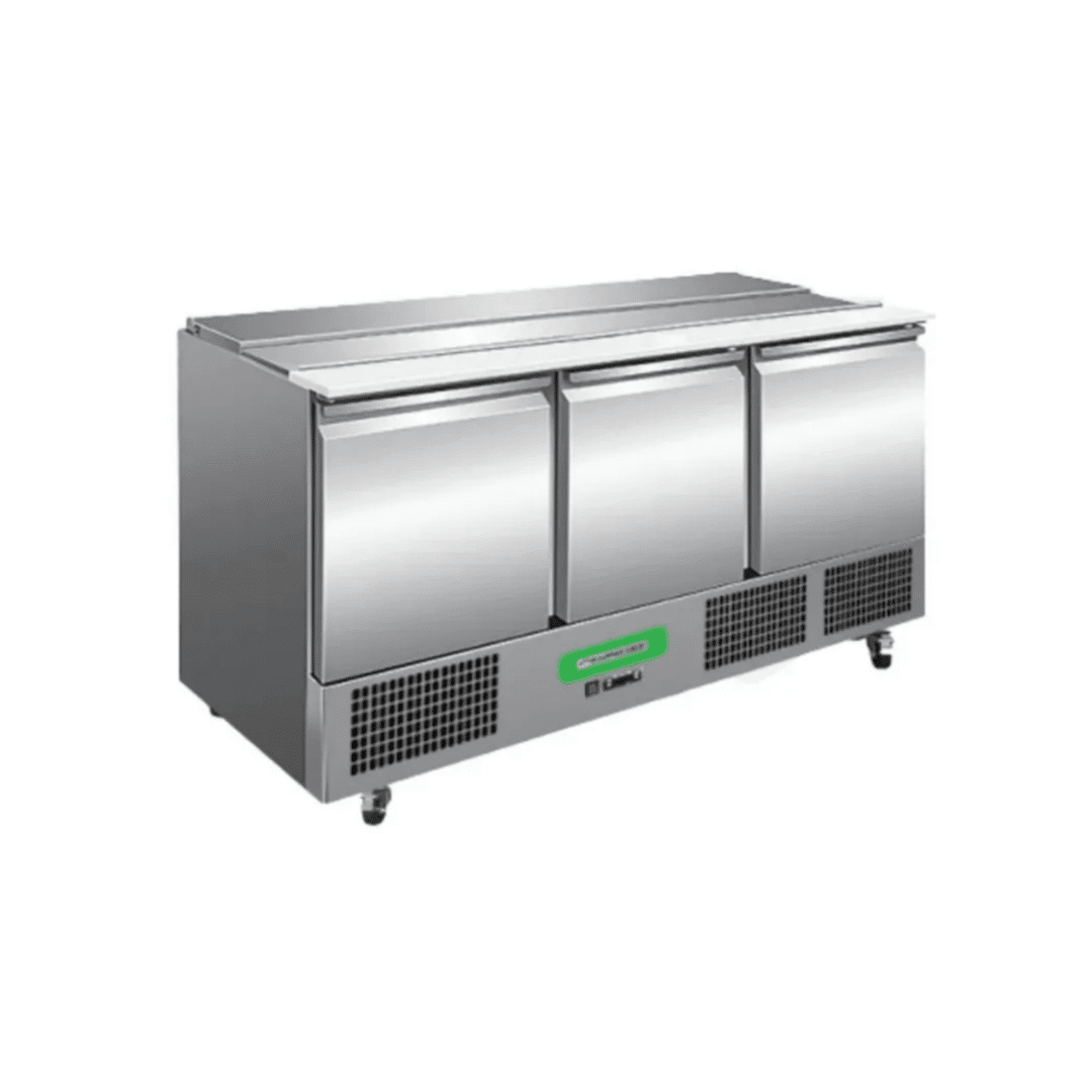 Saladette Réfrigérée Compacte 3 Portes TOP de Profondeur 700 mm