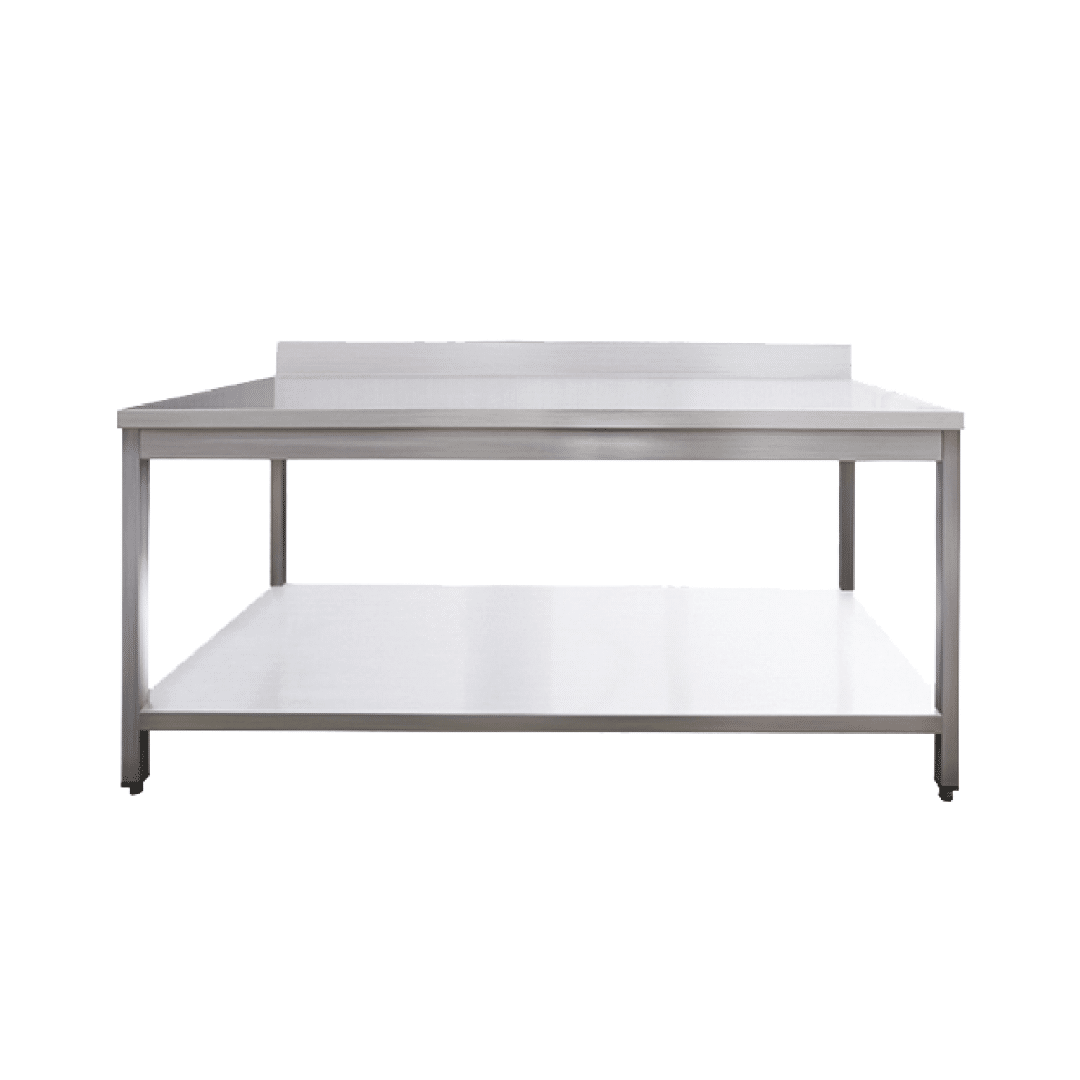 Table de Travail Adossée en Inox  - 1200x600x950 mm