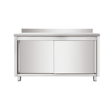 Armoire de Travail Inox Portes Coulissantes - 1200x600x950 mm