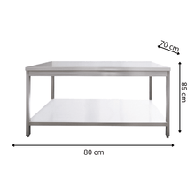 Table de Travail Centrale en Inox  - 800x700x850 mm