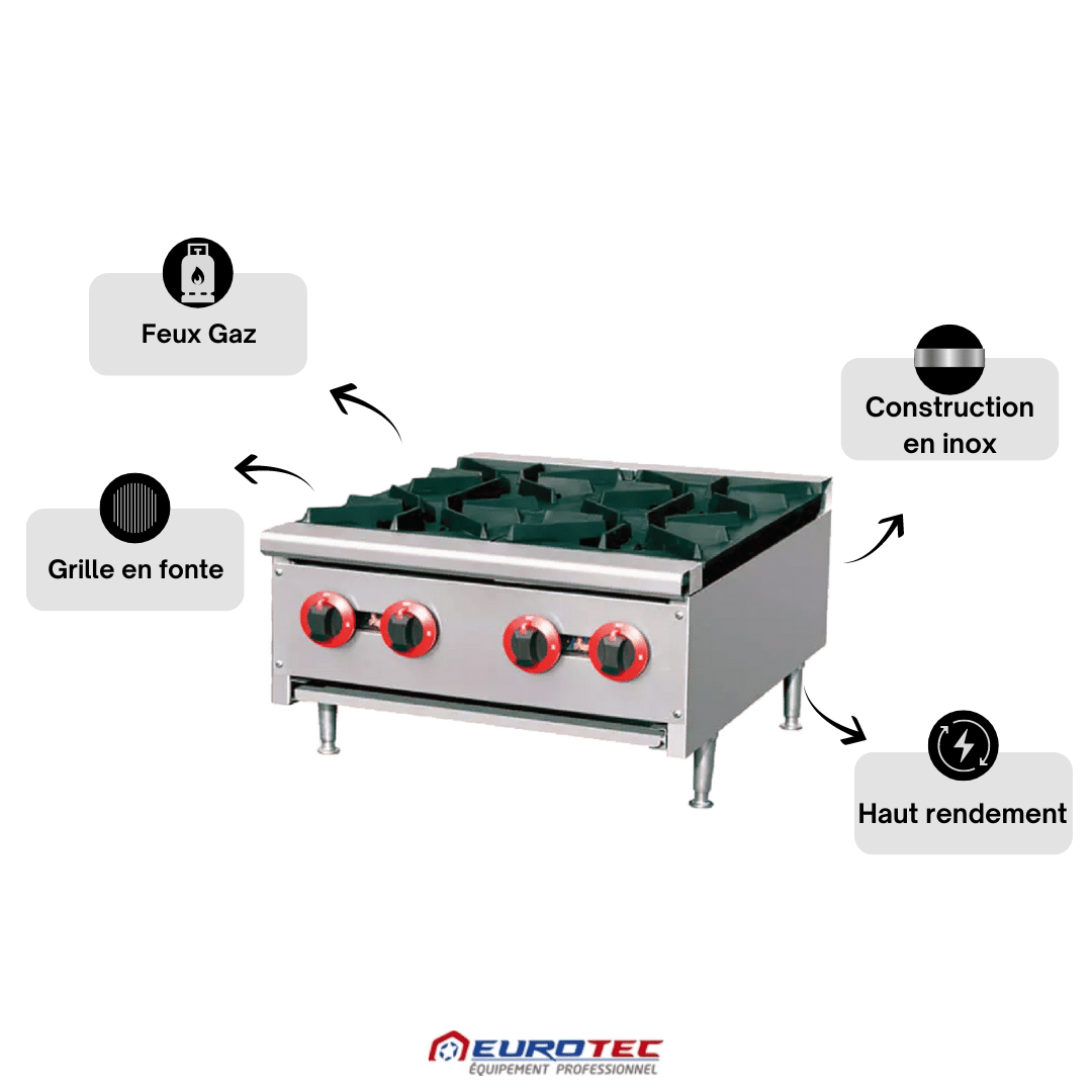 Fourneau à Gaz avec 4 feux