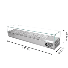 Kit Réfrigéré Vitré - 6 x GN(1/3) - Largeur 1400 mm