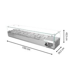 Kit Réfrigéré Vitré - 6 x GN(1/3) - Largeur 1500 mm