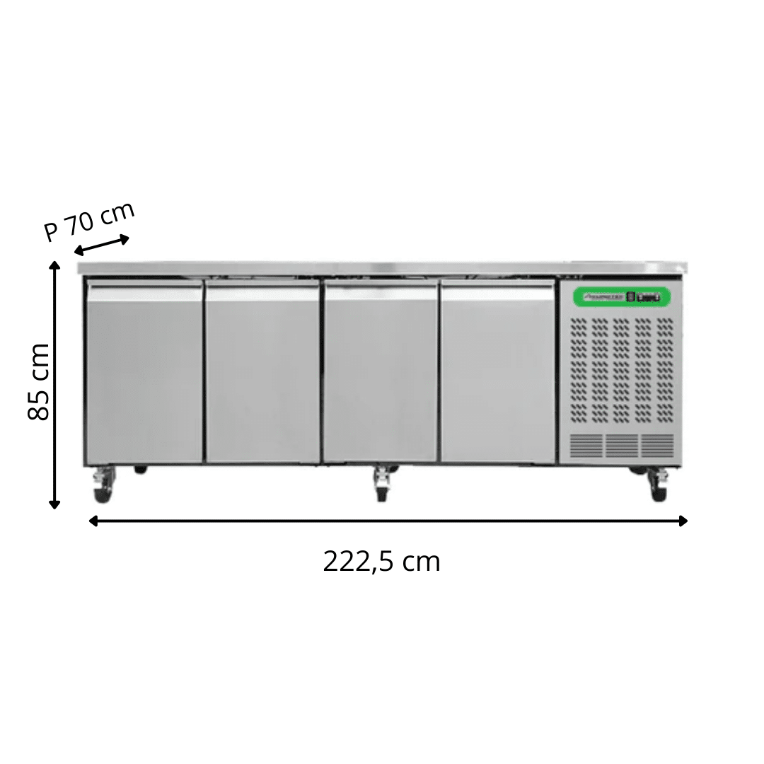 Table Réfrigérée 4 Portes TOP - Profondeur 700 mm - Positive