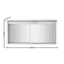 Placard Suspendu Inox Portes Coulissantes  - 1200x400x650 mm