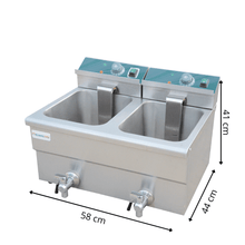 Friteuse 2 Bac Électrique - 2x12 Litres