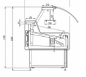 Vitrine boucherie avec réserve – Vitre bombée – 1800 mm – KMD-P1808RCC Eurotec