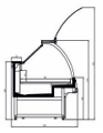 Vitrine boucherie avec réserve – Module d’angle – 1350 mm – KSC-R1414SCC Eurotec