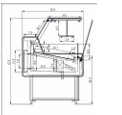 Vitrine boucherie avec réserve – Vitre droite – 2580 mm – KMD-P2508SCD Eurotec