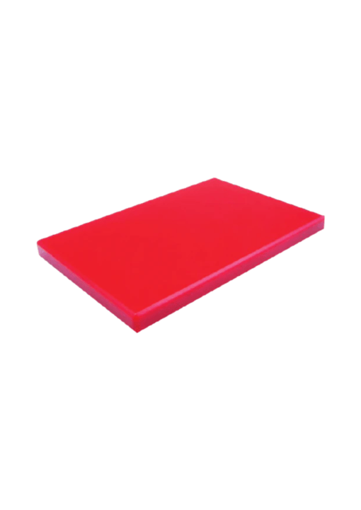 Plaque de découpe polyéthylène rouge prof.600 - épaisseur 40 mm
