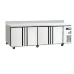Table Réfrigérée 4 Portes Avec Dosseret PRESTIGE - Profondeur 600 mm - Positive